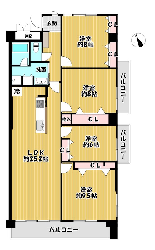 大阪府枚方市東中振２丁目 間取図・土地図