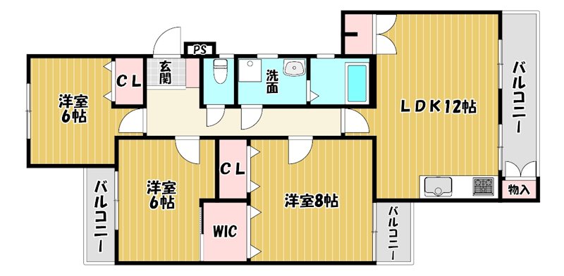 大阪府枚方市伊加賀西町 間取図・土地図