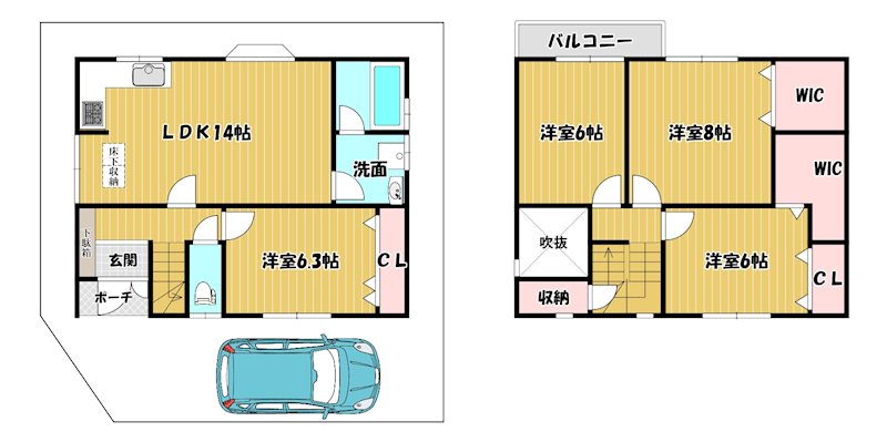 大阪府枚方市東船橋２丁目 間取図・土地図