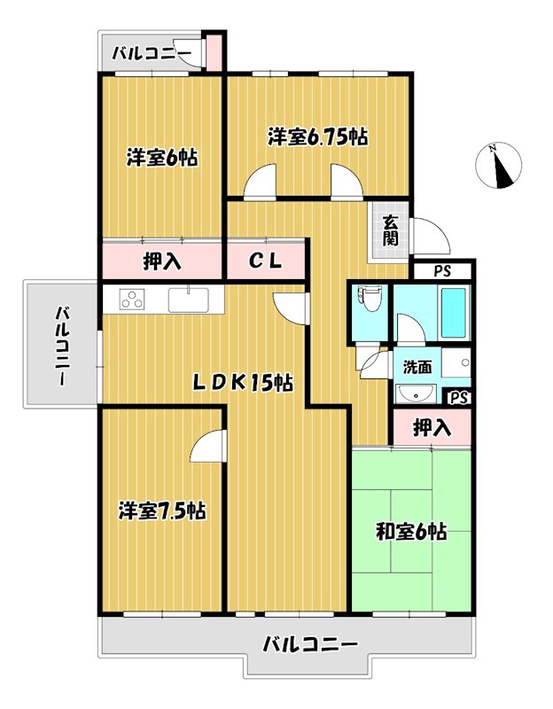大阪府枚方市東中振１丁目 間取図・土地図