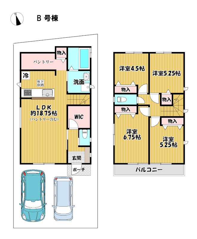 大阪府枚方市東香里３丁目 間取図・土地図