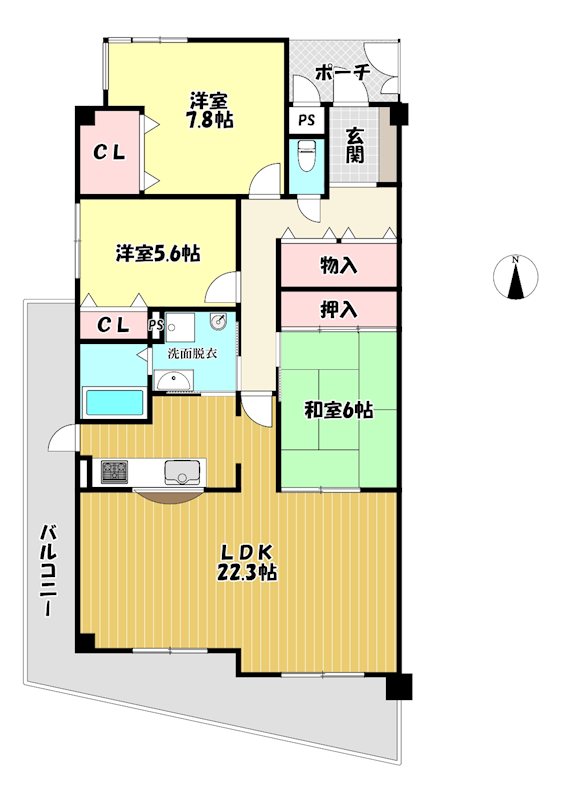 大阪府交野市私部西２丁目 間取図・土地図