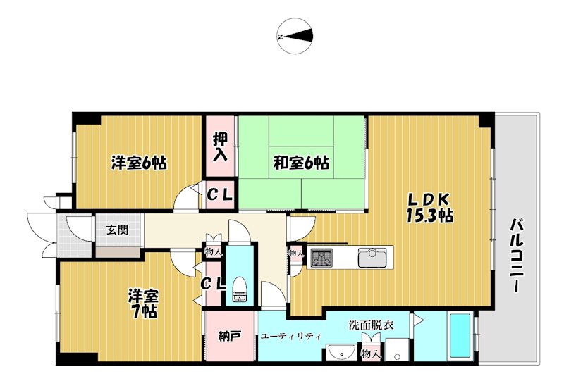 大阪府枚方市東香里１丁目 間取図・土地図