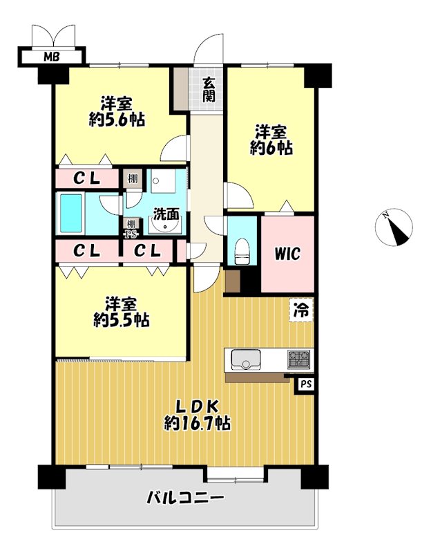 大阪府枚方市池之宮２丁目 間取図・土地図