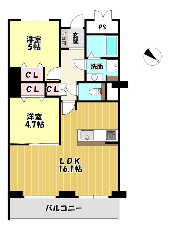 大阪府枚方市岡山手町 間取図・土地図