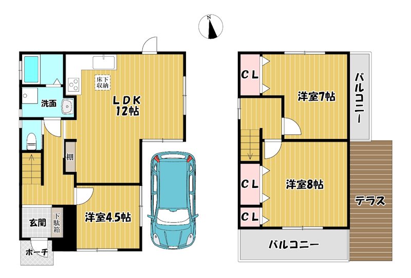 大阪府枚方市東船橋２丁目 間取図・土地図