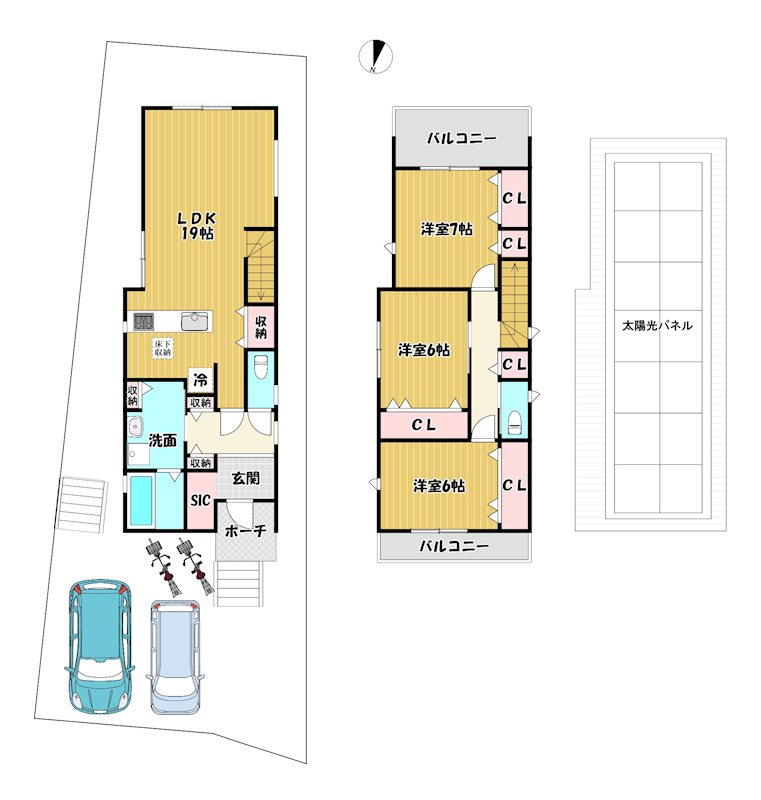 大阪府枚方市東香里新町 間取図・土地図