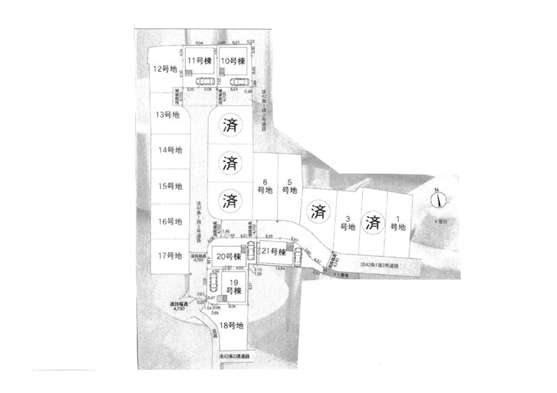大阪府枚方市長尾峠町 全体区画図