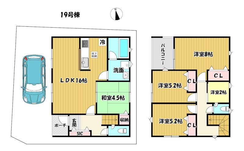 大阪府枚方市長尾峠町 間取図・土地図