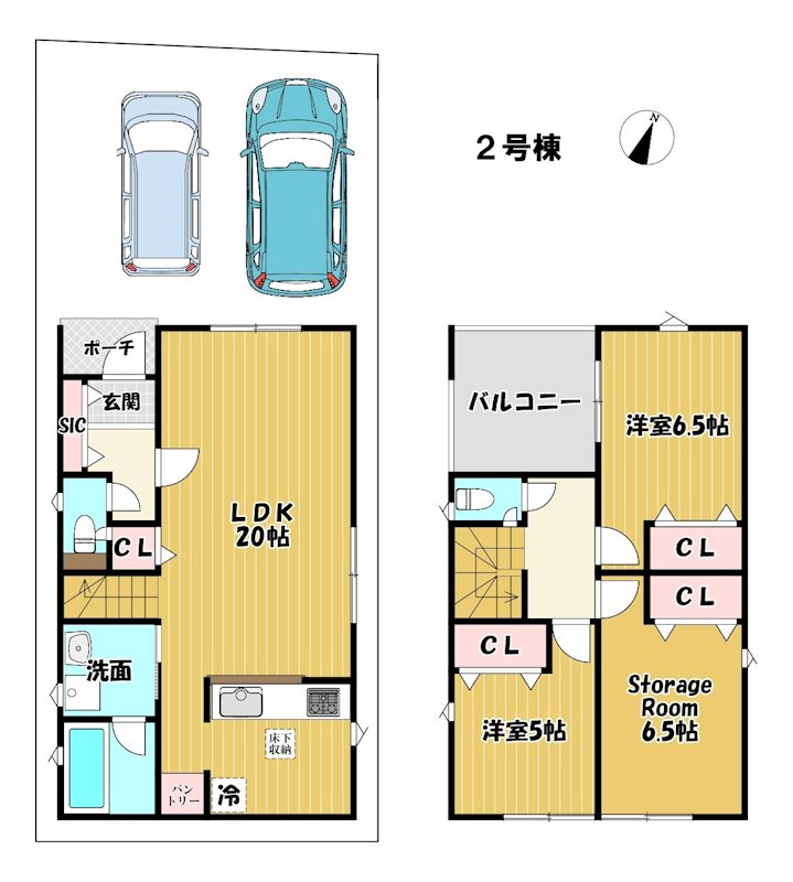 大阪府枚方市渚本町 間取図・土地図