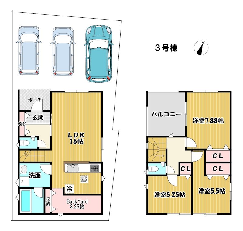 大阪府枚方市渚本町 間取図・土地図