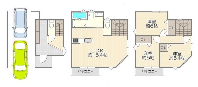 大阪府枚方市小倉東町 間取図・土地図