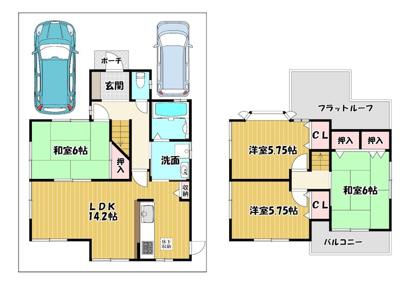 大阪府枚方市東山１丁目 間取図・土地図