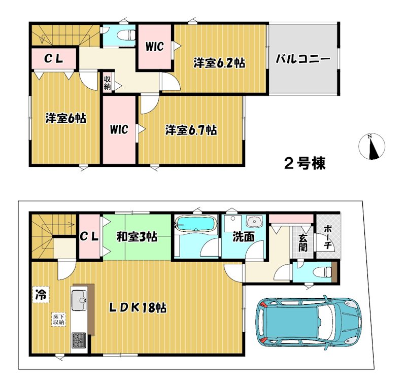 大阪府枚方市渚元町 間取図・土地図