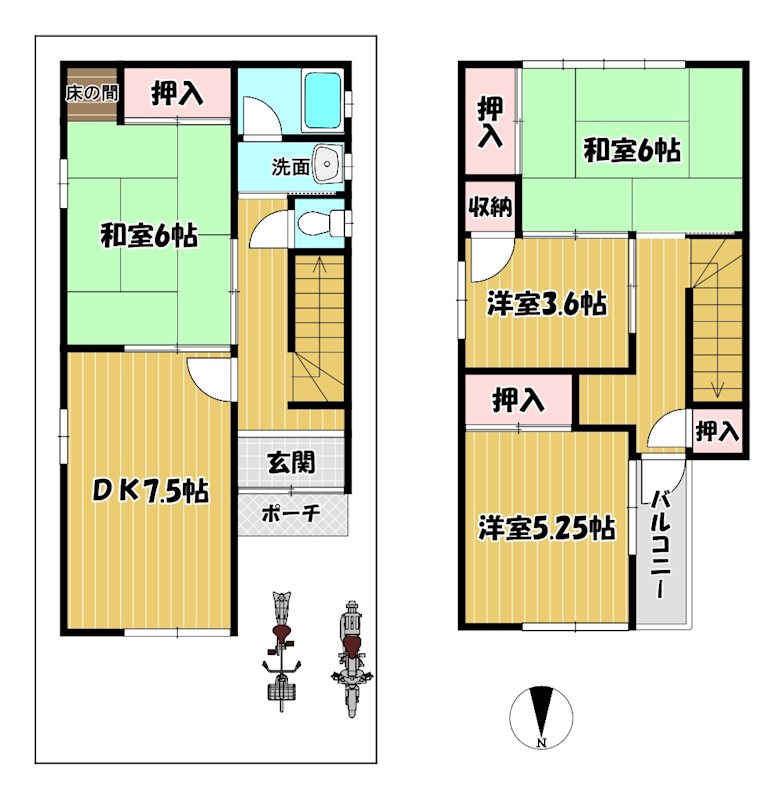 大阪府枚方市大峰南町 間取図・土地図