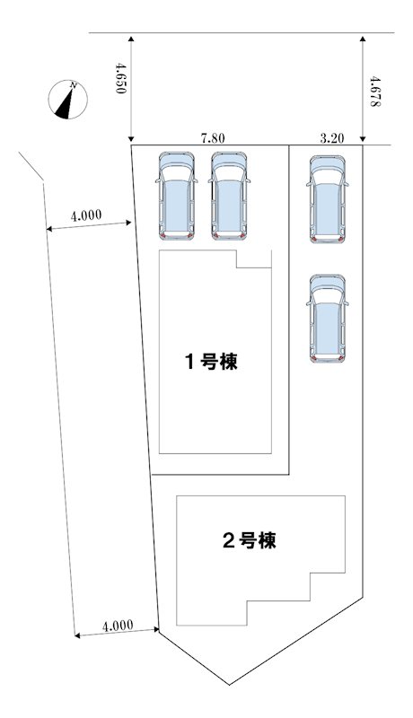 大阪府枚方市東香里元町 全体区画図