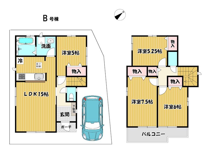 大阪府枚方市東香里１丁目 間取図・土地図
