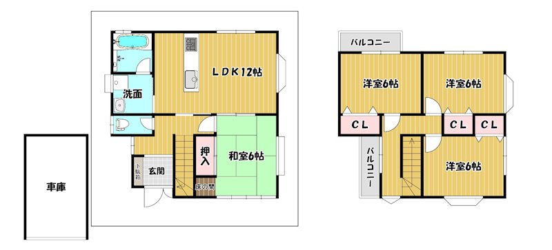 大阪府枚方市香里園東之町 間取図・土地図