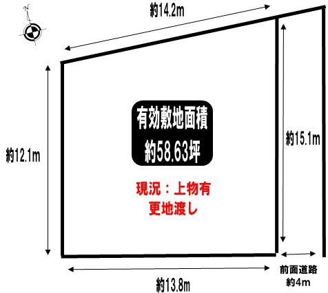 大阪府枚方市長尾西町３丁目 間取図・土地図