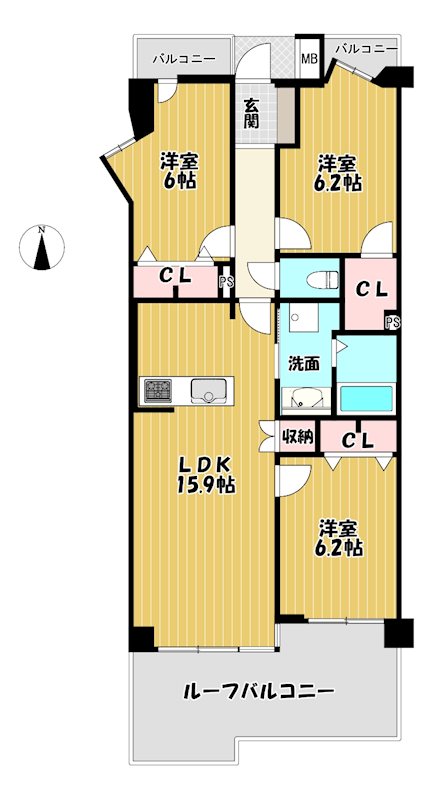 大阪府枚方市北中振１丁目 間取図・土地図