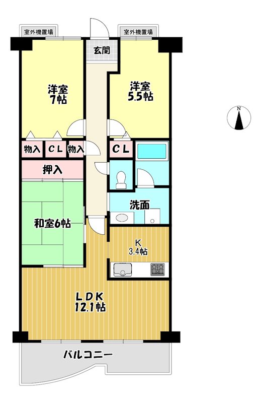 大阪府交野市幾野１丁目 間取図・土地図