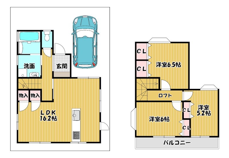 大阪府枚方市藤阪東町４丁目 間取図・土地図