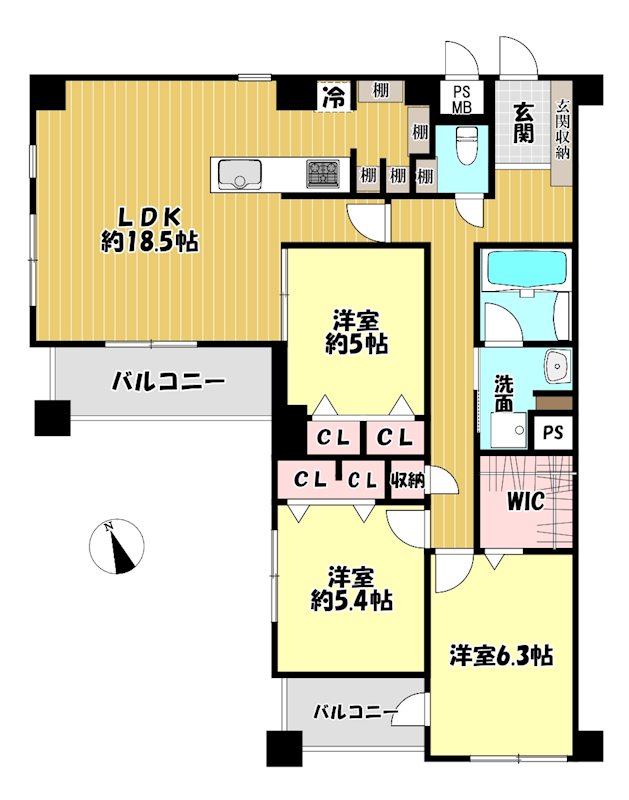 大阪府枚方市田口山２丁目 間取図・土地図