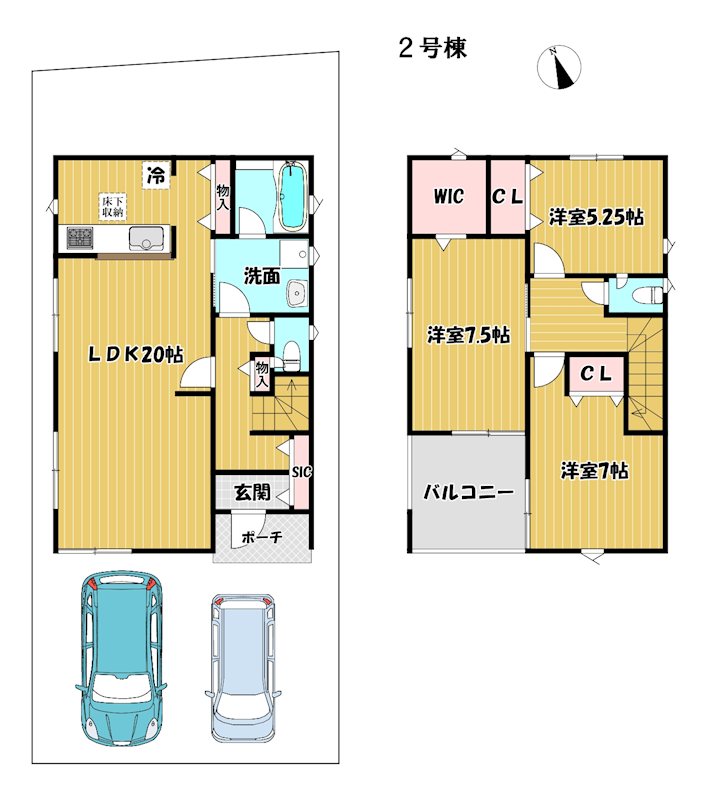 大阪府枚方市楠葉野田２丁目 間取図・土地図