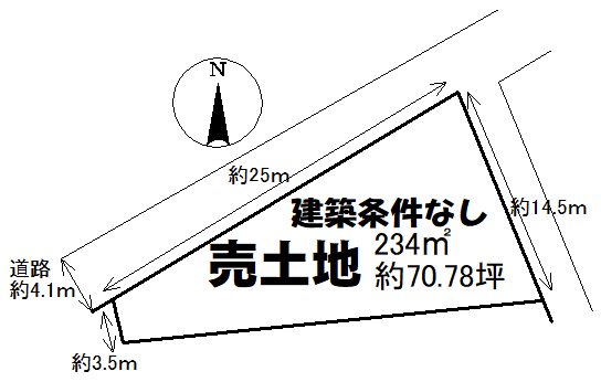 土地　周南市大字徳山字松の前 間取図・土地図