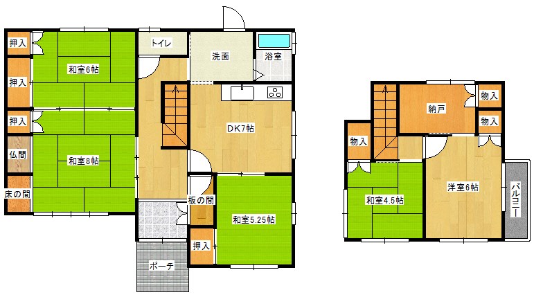 戸建　周南市大字八代 間取図・土地図