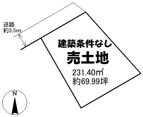 土地　周南市室尾2丁目5-15 間取図・土地図