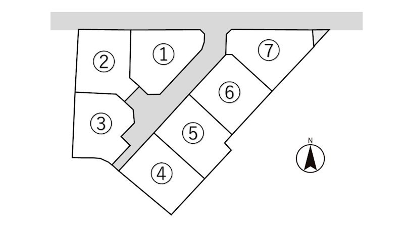 土地　柳井市新庄プロスパリティ新庄7号地 間取図・土地図