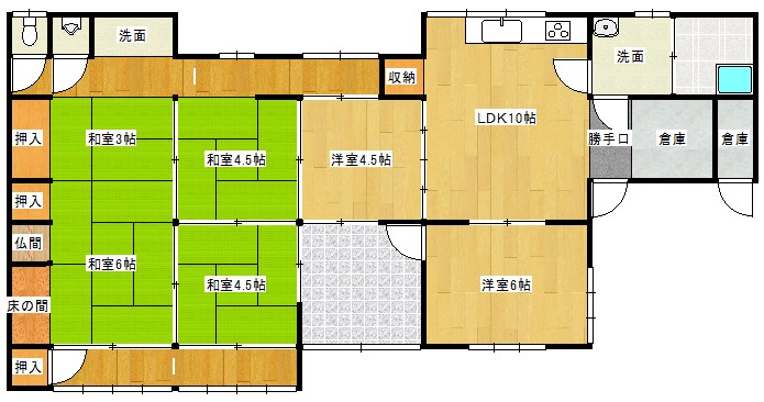 戸建　周南市須万2590-1 間取図・土地図