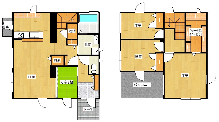 戸建　下松市瑞穂町3丁目 間取図・土地図
