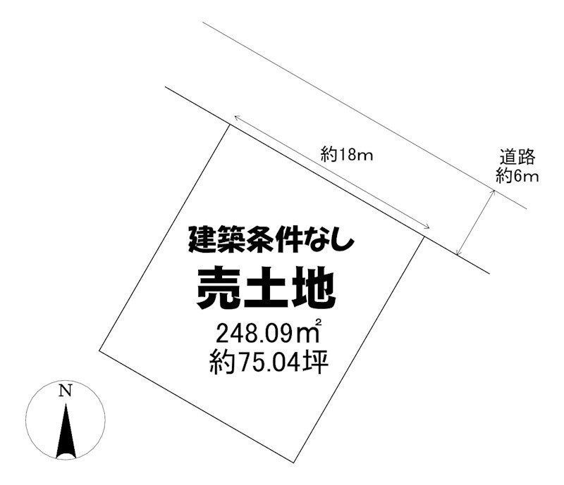 土地　光市中央2丁目 間取図・土地図