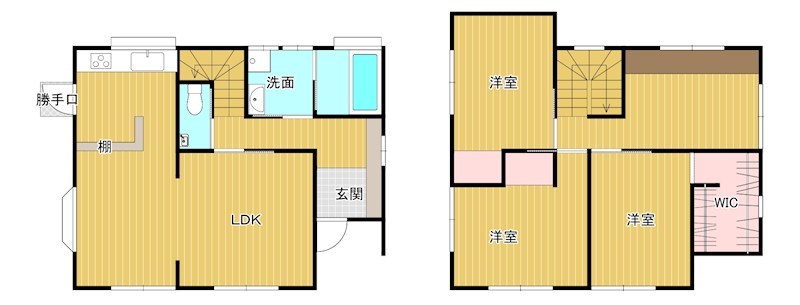 戸建　周南市新清光台3丁目 間取図・土地図