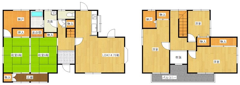戸建　光市三井1丁目 間取図・土地図
