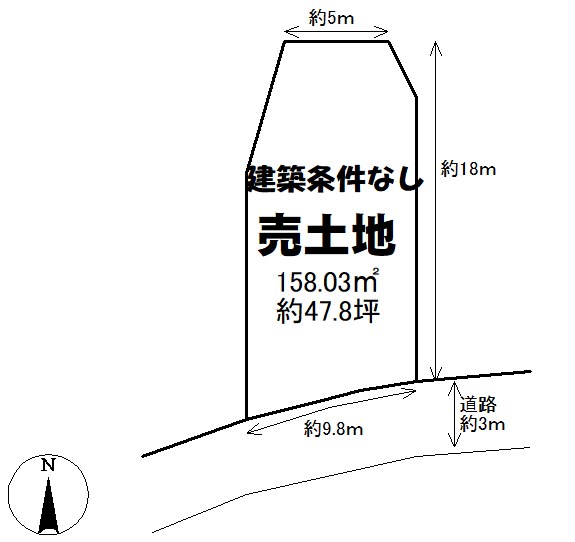 土地　下松市西豊井 間取図・土地図