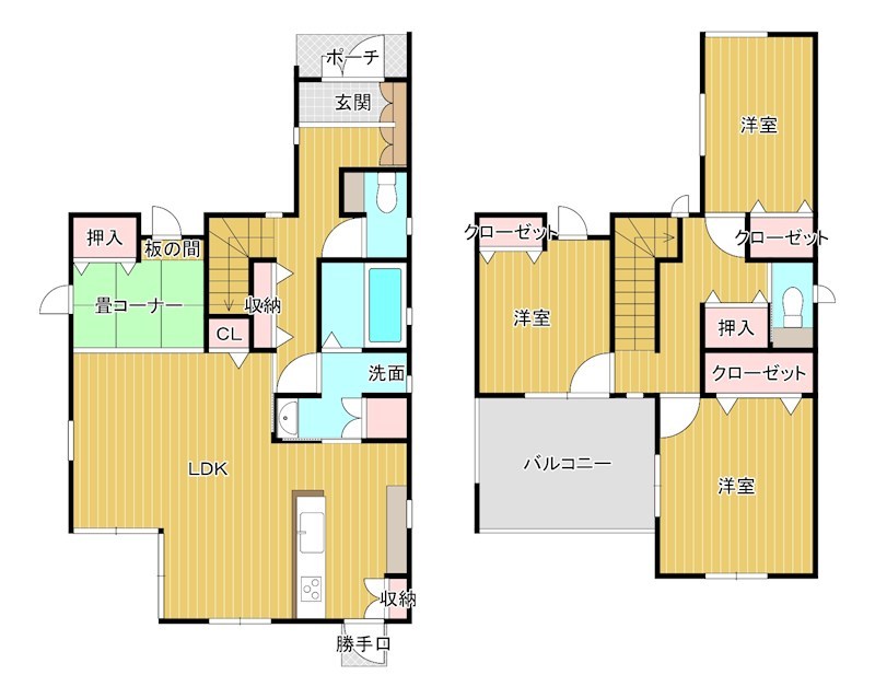 山口県下松市美里町３丁目セルリアンステージ美里町3丁目 間取図・土地図