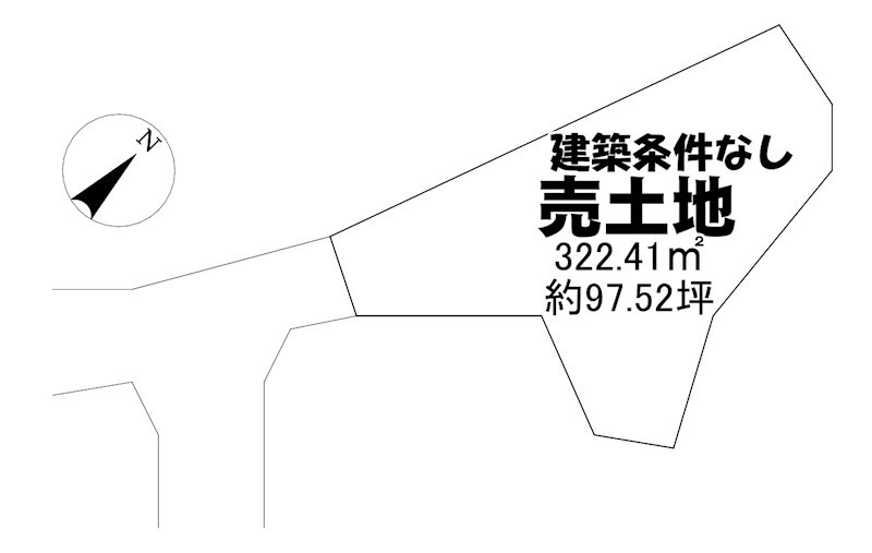 土地　周南市久米中央1丁目フェリシタ久米中央１丁目6号地 間取図・土地図