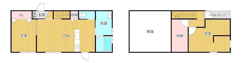 戸建　下松市西市3丁目 間取図・土地図