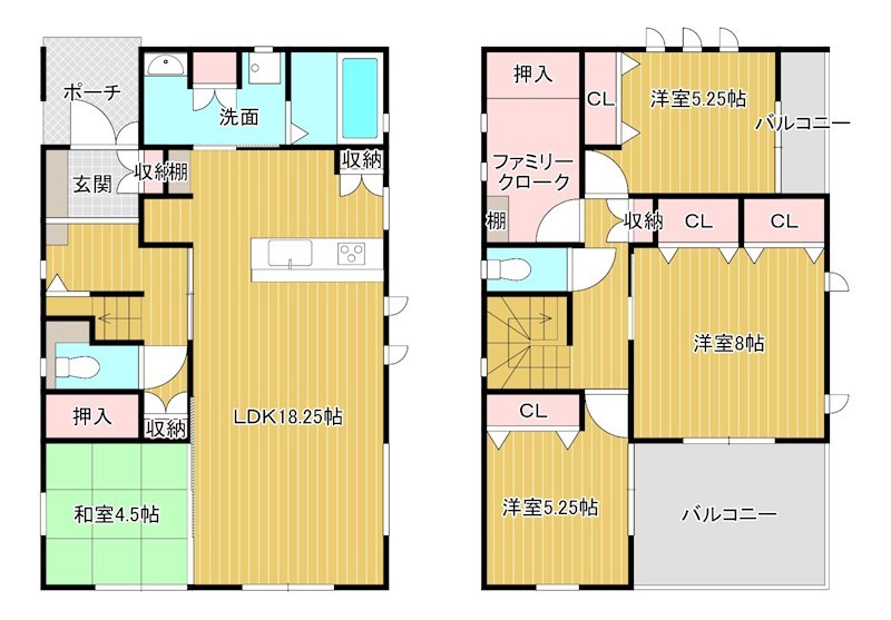 山口県周南市秋月１丁目 間取図・土地図