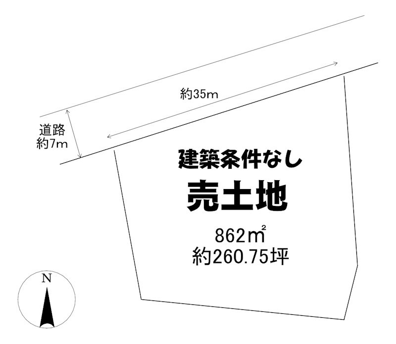 土地　山口市徳地上村2135-4 間取図・土地図