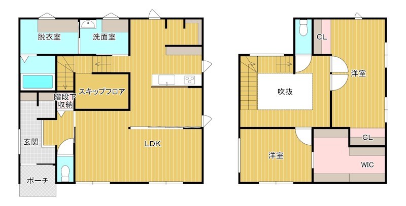 戸建　周南市久米 間取図・土地図