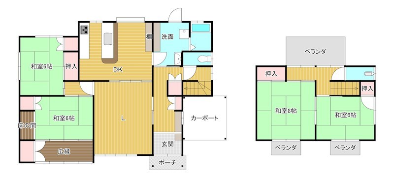 戸建　光市島田3丁目 間取図・土地図