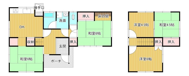 戸建　周南市夜市3190-20　700万 間取図・土地図