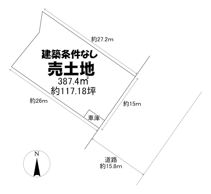 土地　周南市桜木3丁目2-7 間取図・土地図