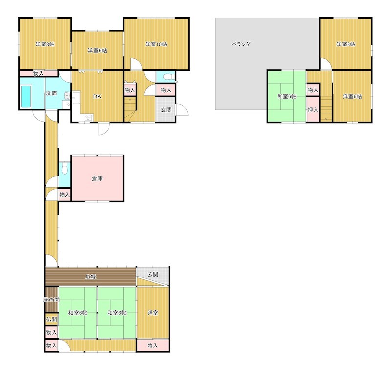 戸建　周南市大字樋口字下今市344番・343番 間取図・土地図