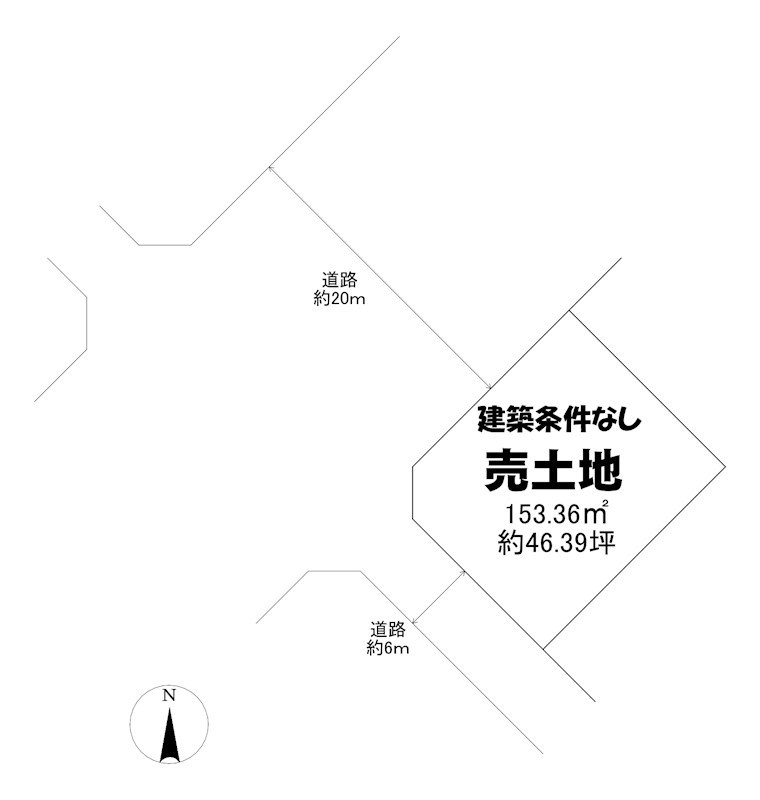 土地　周南市今住町 間取図・土地図