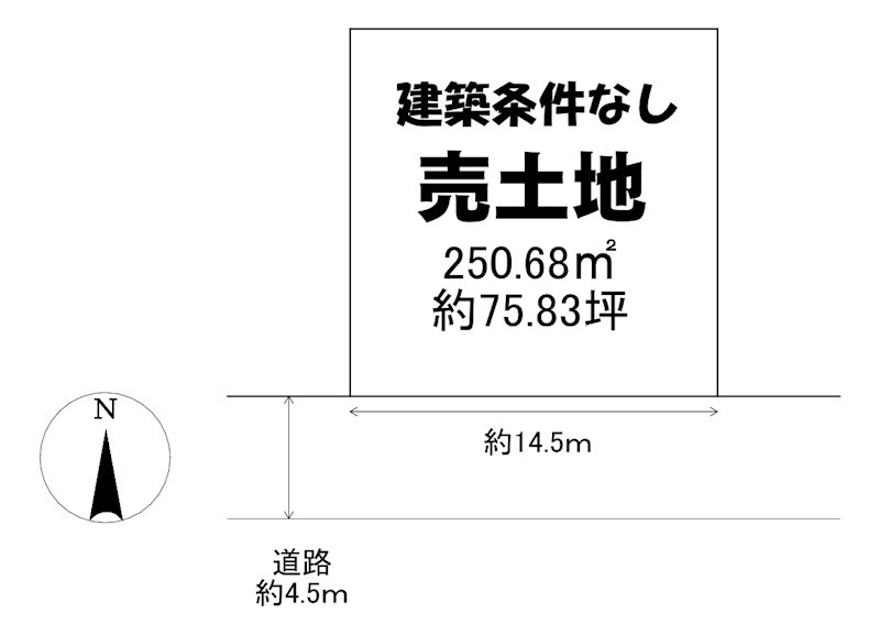 土地　周南市大河内幸ヶ丘2100番100 間取図・土地図